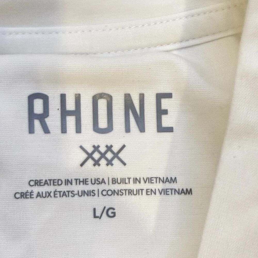 Rhone Men's White and Cream Shirt